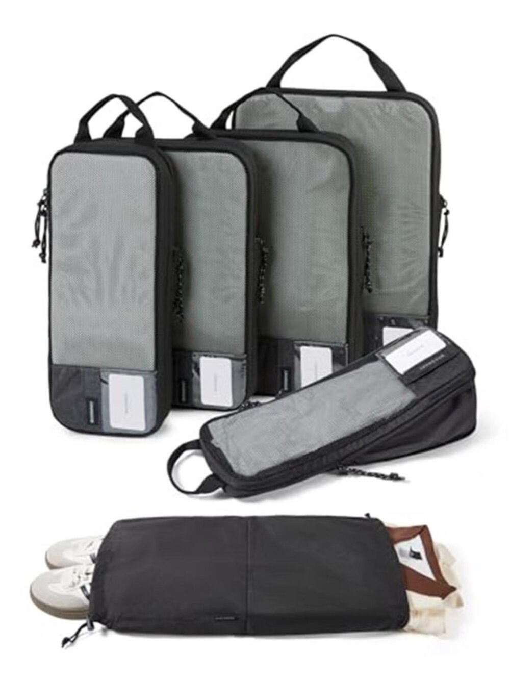 Compression Packing Cubes Travel Luggage Organizer Set Suitcase Storage Bags